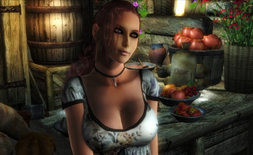 Картинка 3д графика people люди фрукты девушка