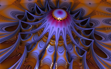 Картинка 3д графика fractal фракталы фон цвета узор