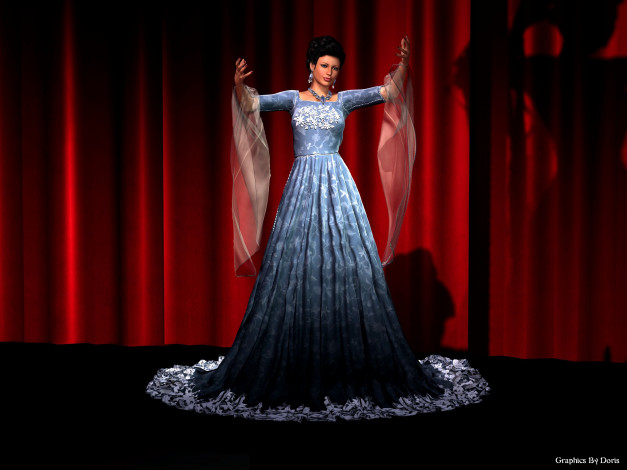 Обои картинки фото 3д, графика, people, люди, the, stage, singer