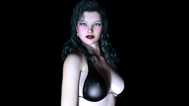 Обои картинки фото 3д, графика, people, люди, взгляд, девушка