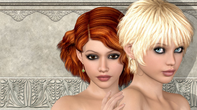 Обои картинки фото 3д, графика, portraits, портрет, глаза, лицо, взгляд, губы