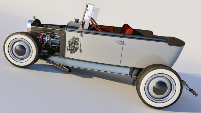 Обои картинки фото автомобили, 3д, ford, 1930