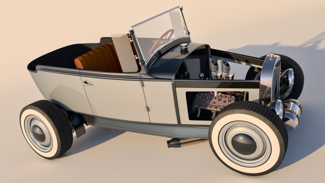 Обои картинки фото автомобили, 3д, ford, 1930