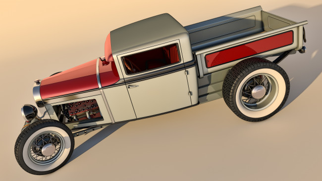 Обои картинки фото автомобили, 3д, ford, 1930