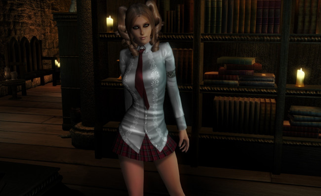 Обои картинки фото 3д, графика, people, люди, свечи, девушка