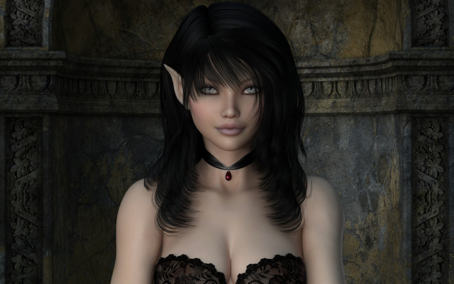Обои картинки фото felicia, by, metalhed13, 3д, графика, elves, эльфы, девушки, рендер
