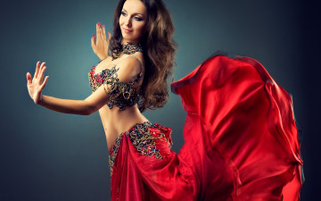 Картинка девушки -unsort+ брюнетки +шатенки фон волосы взгляд макияж красный костюм танец девушка