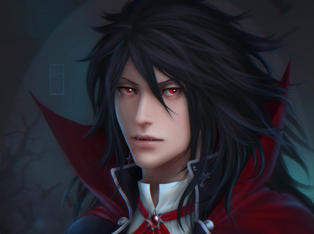 Обои картинки фото фэнтези, вампиры, dracula, halloween, vampire, uchiha, naruto, anime, madara