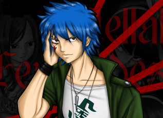 Картинка аниме fairy+tail фон взгляд парень