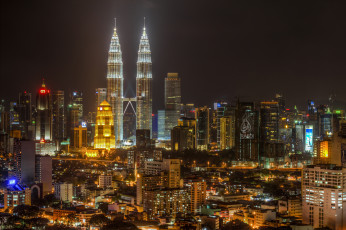 Картинка kuala+lumpur города куала-лумпур+ малайзия башни близнецы