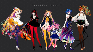 Картинка аниме sailor+moon украшения платье девушки pigeon666 mizuno ami chibiusa hino rei kino makoto tsukino usagi aino minako