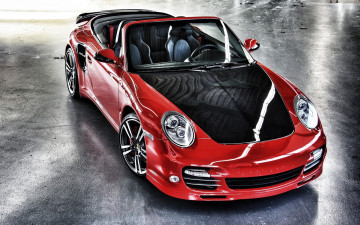 Картинка автомобили porsche блики красный порше