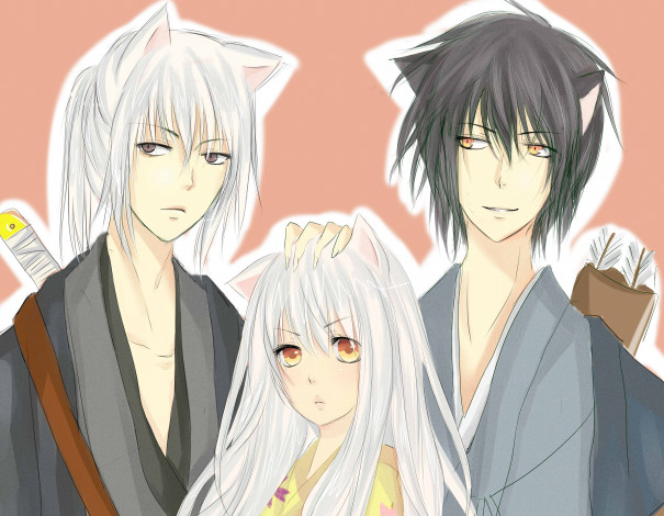 Обои картинки фото разное, арты, аниме, полу-демоны, арт