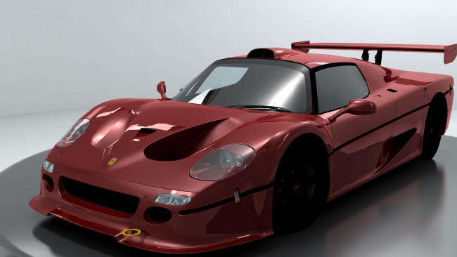 Обои картинки фото автомобили, 3д, ferrari, 1996г, красный