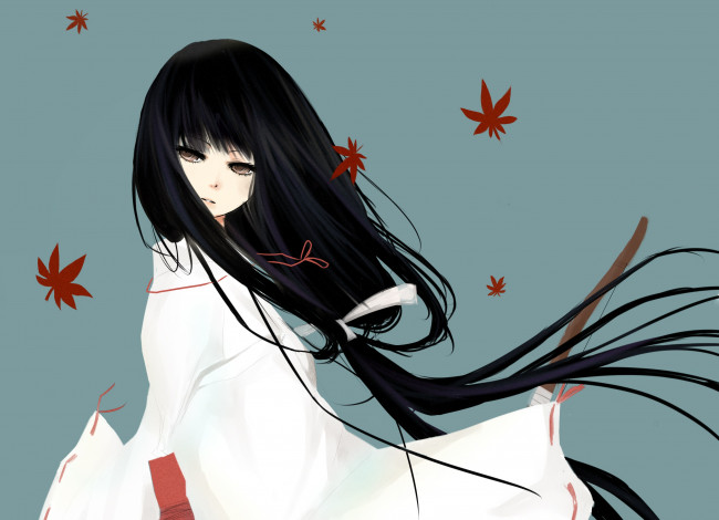 Обои картинки фото разное, арты, мико, кикио, инуяша, арт