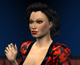 Картинка 3д+графика портрет+ portraits взгляд фон девушка