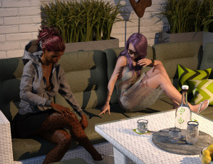 Картинка 3д+графика люди+ people взгляд девушки фон