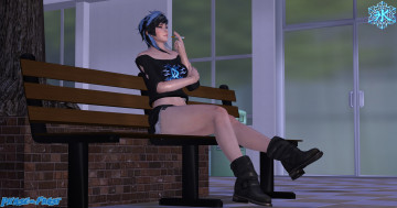 Картинка 3д+графика люди+ people девушка взгляд фон