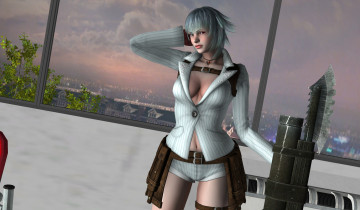 Картинка 3д+графика люди+ people девушка взгляд фон