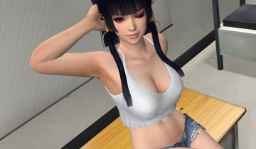 Картинка 3д+графика люди+ people девушка взгляд фон