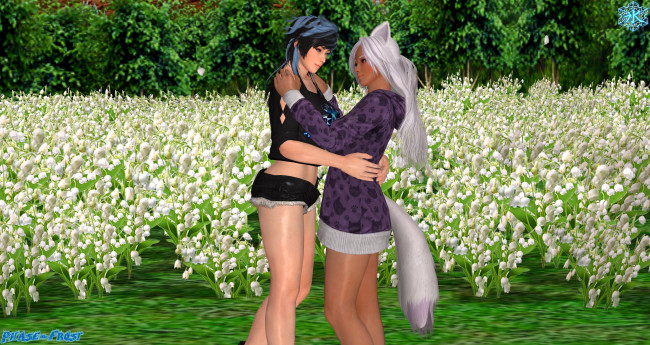 Обои картинки фото 3д графика, люди , people, девушки, взгляд, фон