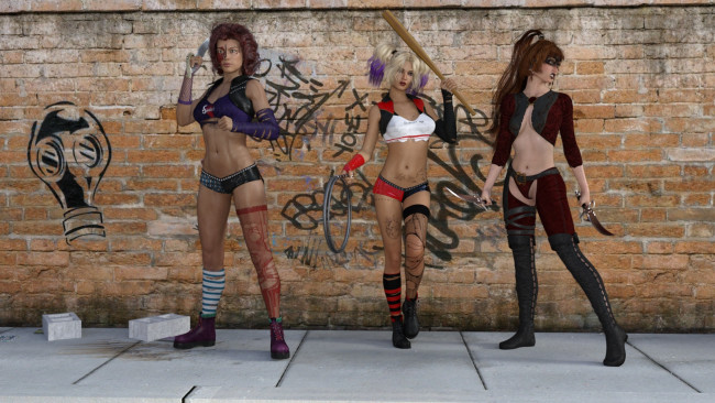 Обои картинки фото 3д графика, фантазия , fantasy, фон, взгляд, девушки