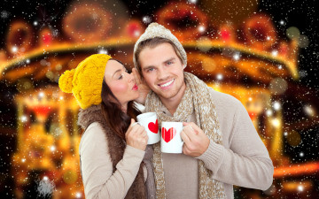 Картинка разное мужчина+женщина чашки сердечки