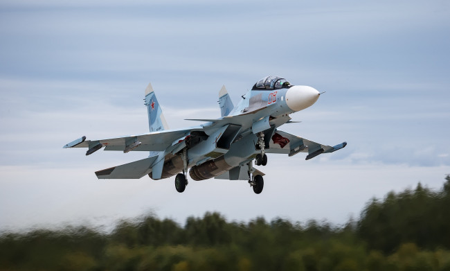 Обои картинки фото su-30sm, авиация, боевые самолёты, истребитель