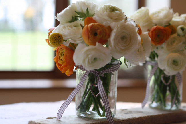 Обои картинки фото цветы, ранункулюс , азиатский лютик, букет, азиатский, лютик, бутоны, ранункулюс, белые