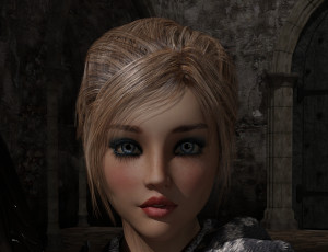 Картинка 3д+графика портрет+ portraits взгляд девушка фон