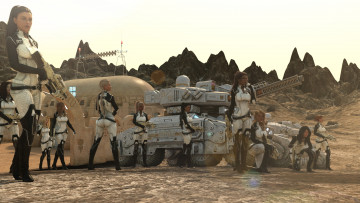 Картинка 3д+графика фантазия+ fantasy девушки фон взгляд