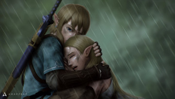 Картинка видео+игры the+legend+of+zelda двое дождь