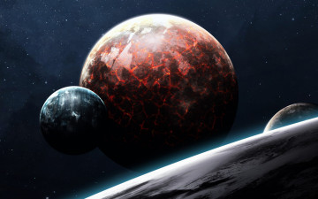 Картинка космос арт вселенная планеты звезды галактики