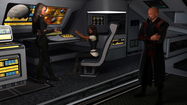 Обои картинки фото 3д графика, фантазия , fantasy, девушки, взгляд, фон