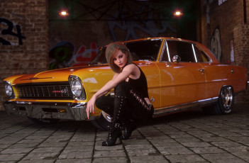 Картинка 3д+графика люди-авто мото+ people-+car+ +moto взгляд фон девушка автомобиль