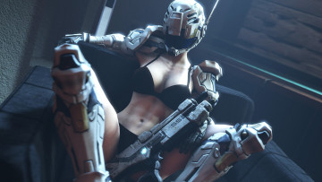 Картинка 3д+графика фантазия+ fantasy девушка фон униформа купальник