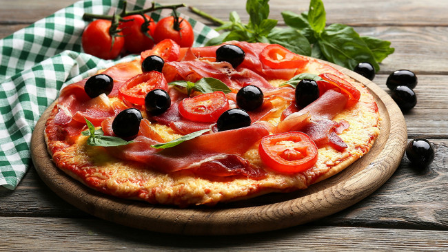 Обои картинки фото еда, пицца