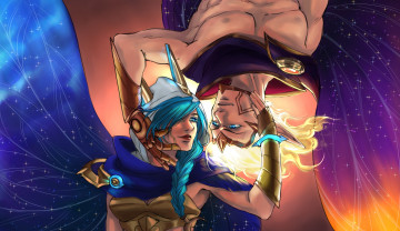 Картинка видео+игры league+of+legends xayah rakan пара