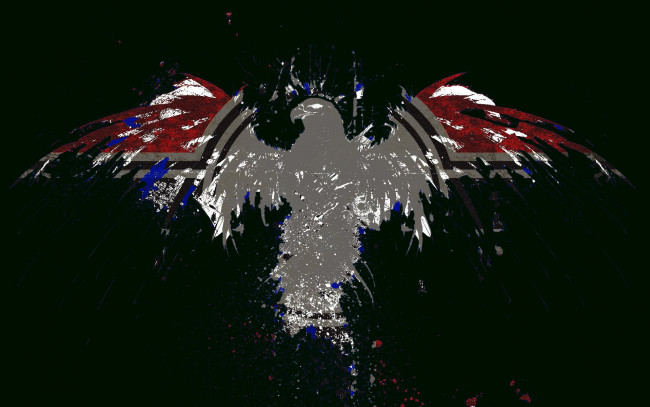 Обои картинки фото векторная графика, птицы , птицы, орел, силуэт, флаг