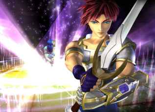 обоя видео игры, sudeki, воин, меч, лучи