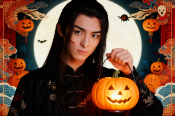 обоя кино фильмы, the untamed, злодей, тыква, the, untamed, неукротимый, повелитель, чэньцин, xue, yang, сюэ, ян, ван, хао, сюань, halloween, хэллоуин