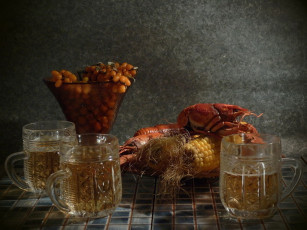 Картинка lavik дары лета натюрморт раками кукурузой еда