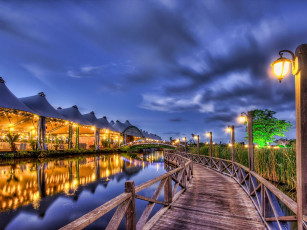 Картинка города огни ночного miri malaysia