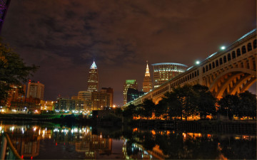 Картинка города огни ночного