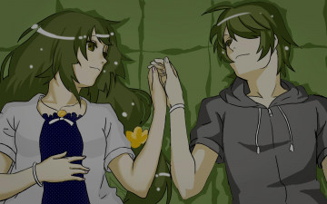 Картинка аниме bakemonogatari senjougahara+hitagi девушка araragi+koyomi мужчина пара