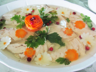 Картинка еда салаты закуски заливное мясо украшения