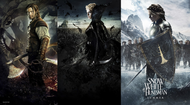 Обои картинки фото snow, white, and, the, huntsman, кино, фильмы, kristen, stewart, evil, queen, charlize, theron, chris, hemsworth
