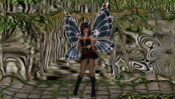 Картинка 3д+графика эльфы+ elves крылья фон взгляд фея девушка