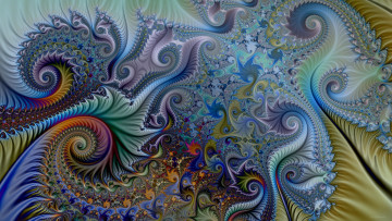 Картинка 3д+графика фракталы+ fractal цвета фон узор