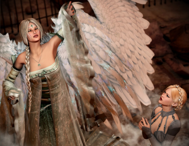 Обои картинки фото 3д графика, ангел , angel, ангел, девушки